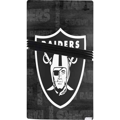 NFL Las Vegas Raiders Black & White PS5 Pro Bundle Skin